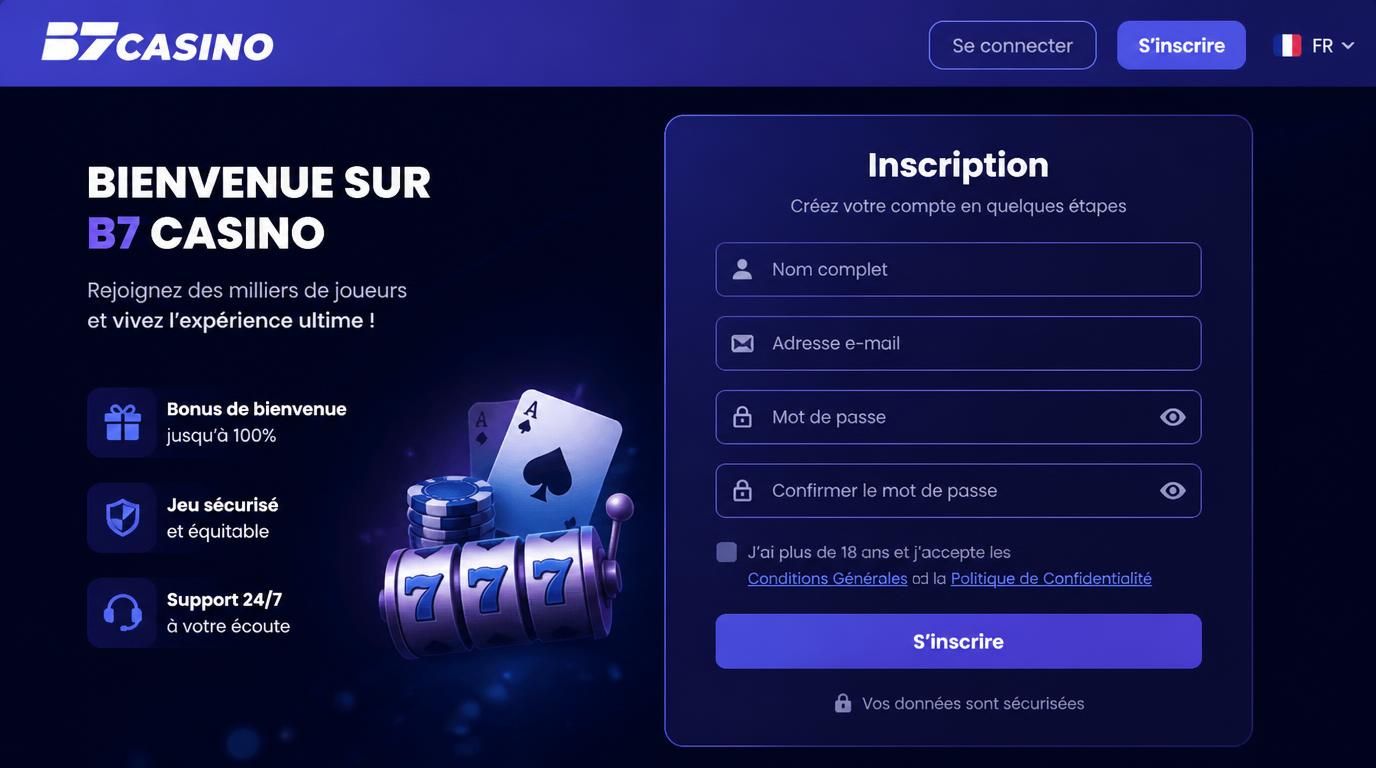 Formulaire d’inscription sécurisé et propre